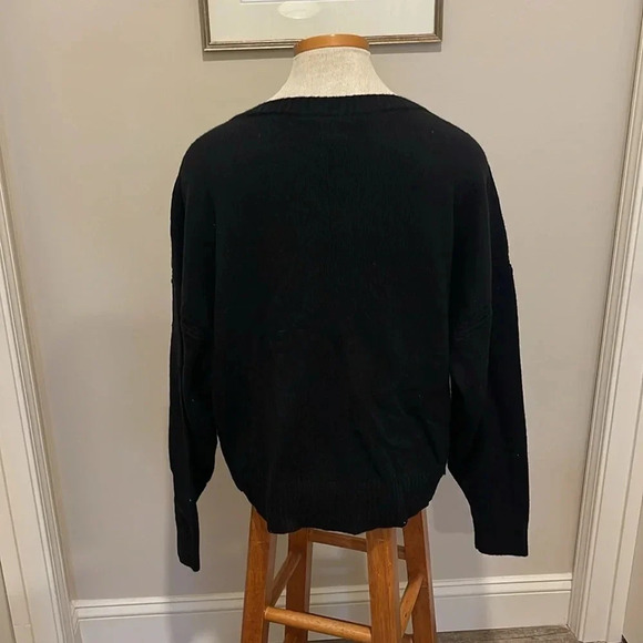 NWT!! Paige - SKYE WOOL BLEND SWEATER IN BLACK - Size Large - Picture 6 of 9